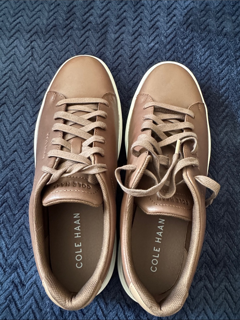 NWT, Cole Haan Tan Leather Low-Top Sneakers